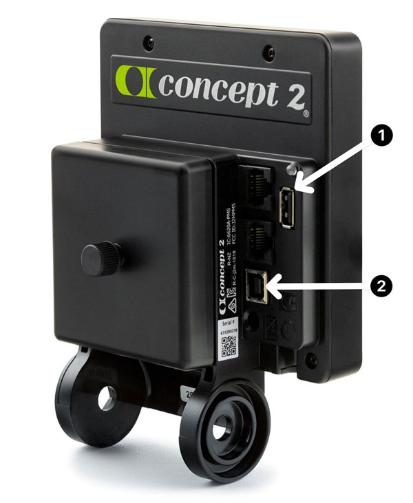 PM5-firmware-update-connectors bon geste rameur - tirage poignee